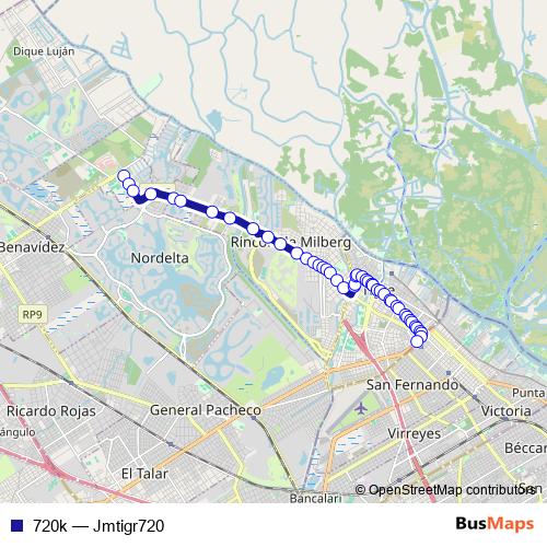 720k bus Line Map