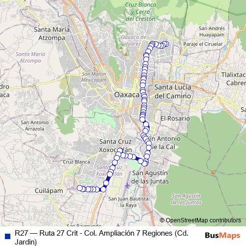 R27 bus Line Map