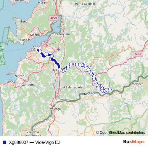 Xg888007 bus Line Map