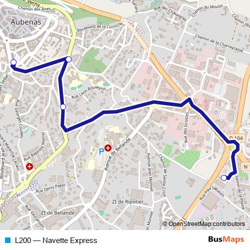 L200 bus Line Map