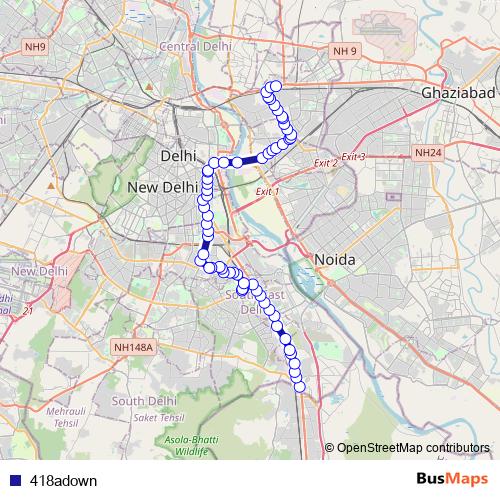 418adown bus Line Map