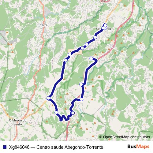 Xg846046 bus Line Map