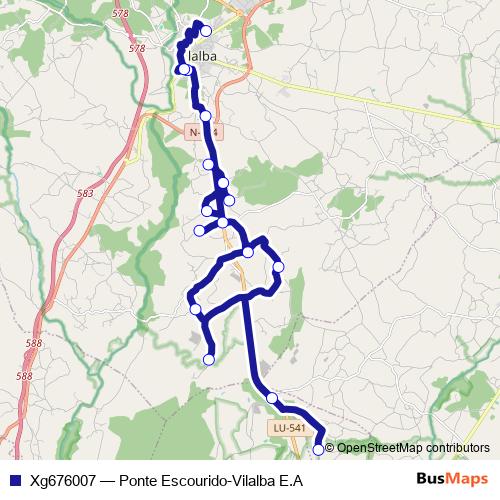Xg676007 bus Line Map
