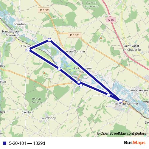 5-20-101 bus Line Map