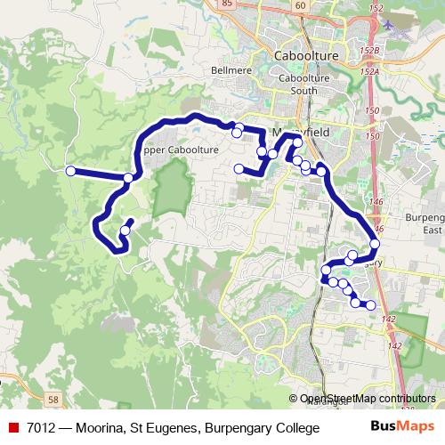 7012 bus Line Map