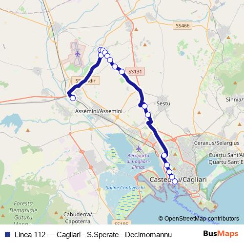 Linea 112 bus Line Map