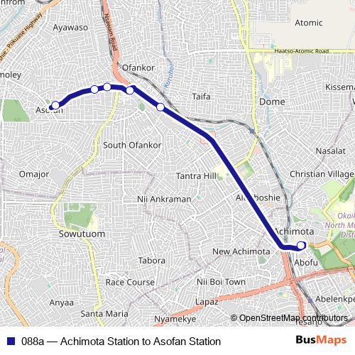 088a bus Line Map