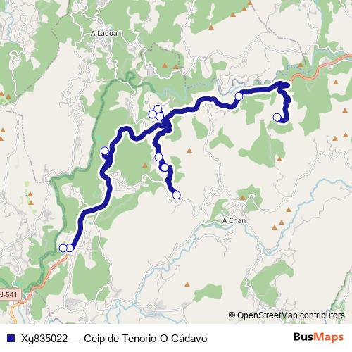 Xg835022 bus Line Map