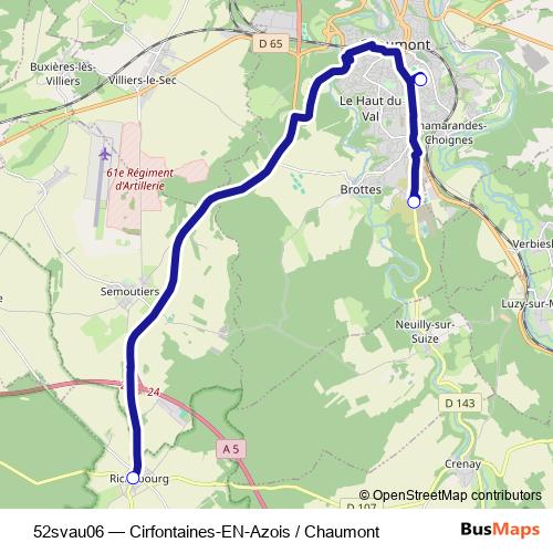 52svau06 bus Line Map