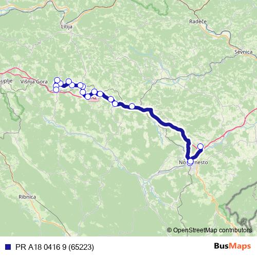 PR A18 0416 9 (65223) bus Line Map