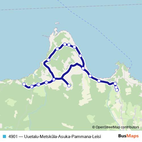 4901 bus Line Map