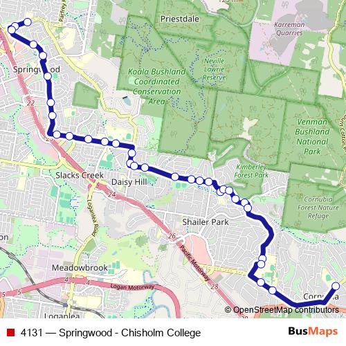 4131 bus Line Map