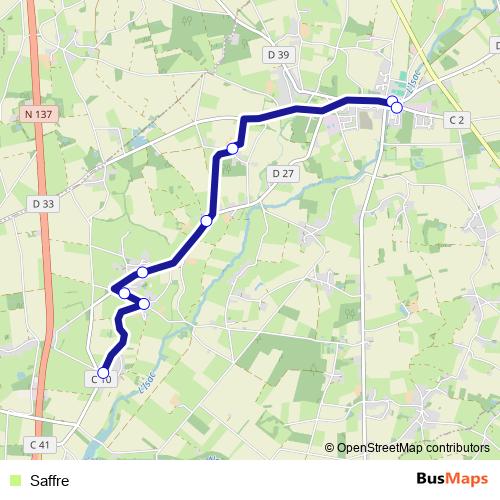 Saffre bus Line Map