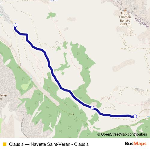 Clausis bus Line Map