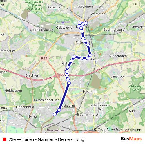 23e bus Line Map