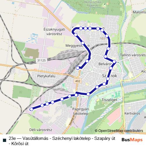 23e bus Line Map