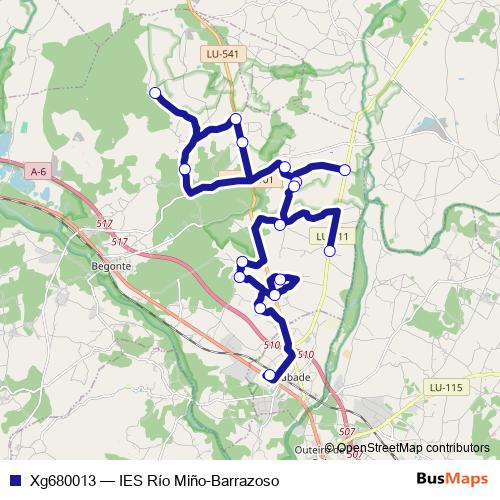 Xg680013 bus Line Map