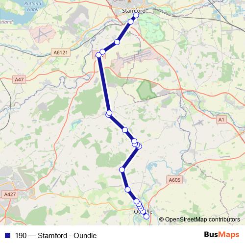 190 bus Line Map