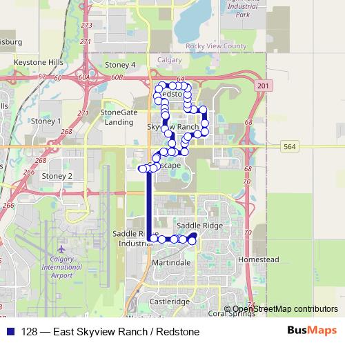 128 bus Line Map