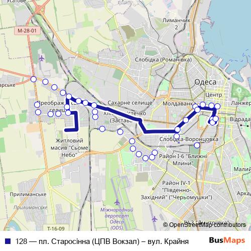 128 bus Line Map