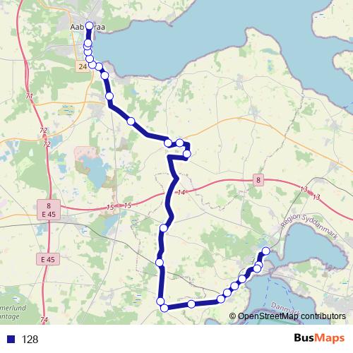 128 bus Line Map