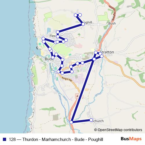128 bus Line Map