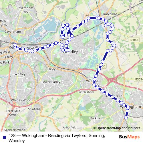 128 bus Line Map