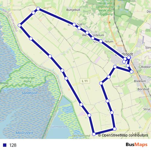 128 bus Line Map