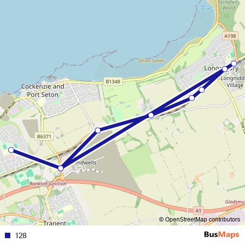 128 bus Line Map