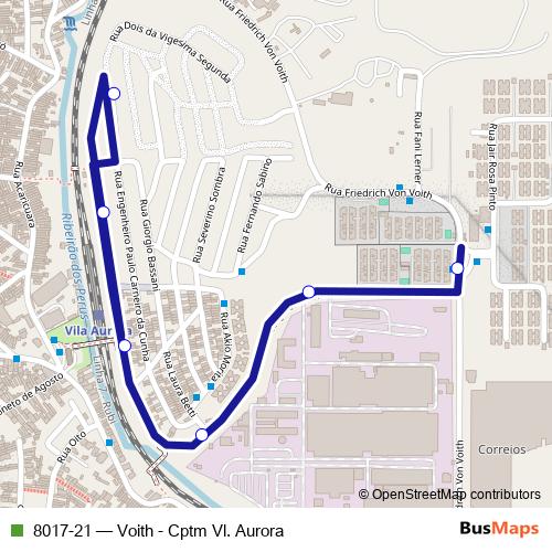 8017-21 bus Line Map