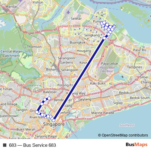 683 bus Line Map