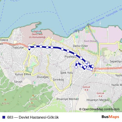 683 bus Line Map