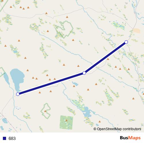 683 bus Line Map