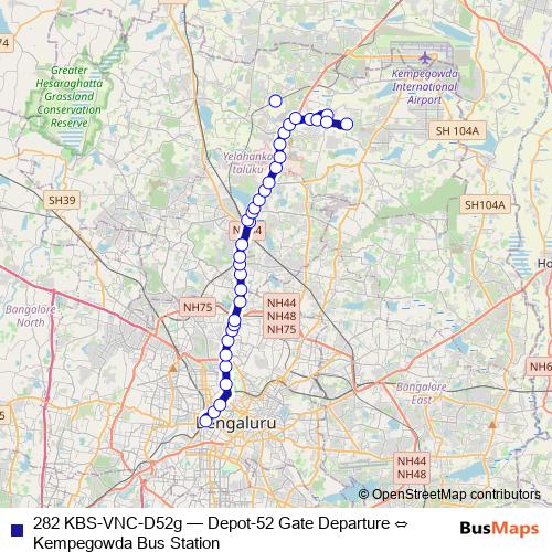282 KBS-VNC-D52g bus Line Map