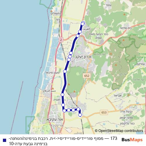 173 bus Line Map