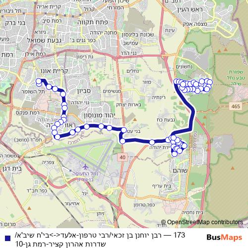 173 bus Line Map