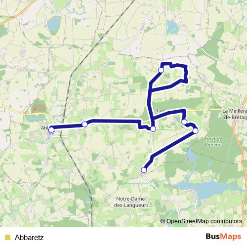 Abbaretz bus Line Map