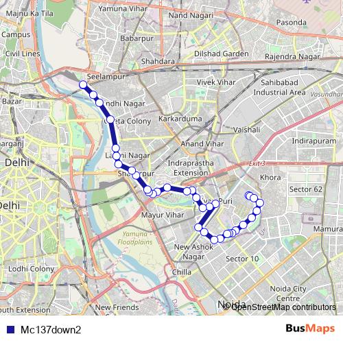 Mc137down2 bus Line Map