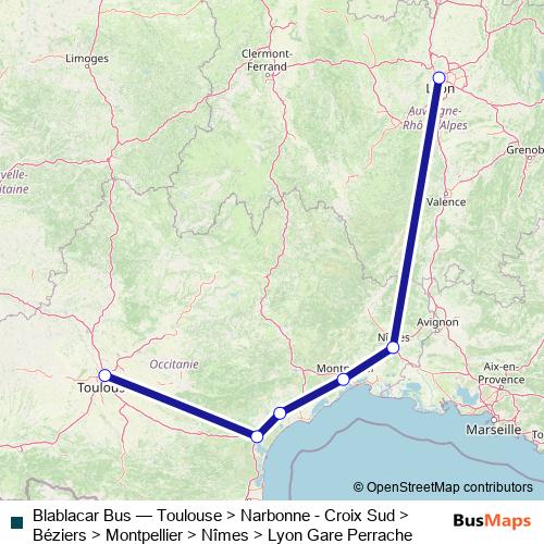 Blablacar Bus bus Line Map