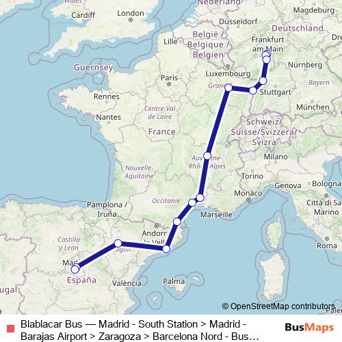 Blablacar Bus bus Line Map