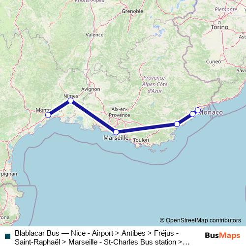 Blablacar Bus bus Line Map