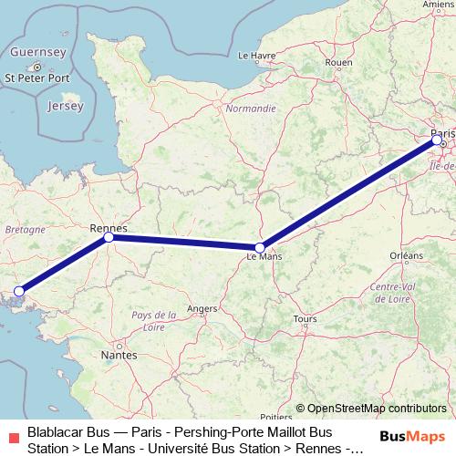 Blablacar Bus bus Line Map