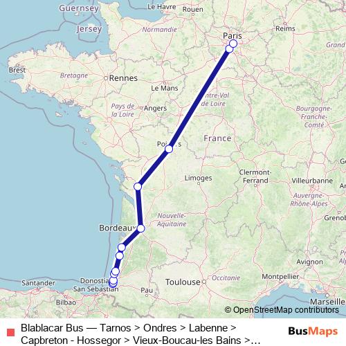 Blablacar Bus bus Line Map