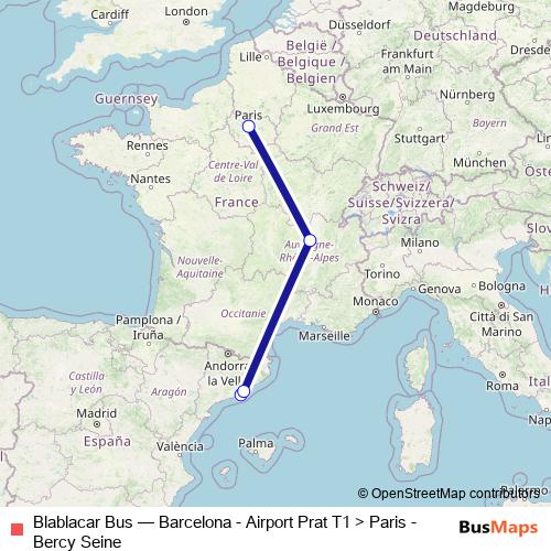 Blablacar Bus bus Line Map