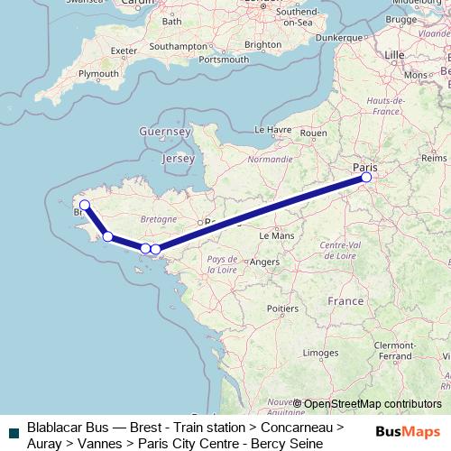 Blablacar Bus bus Line Map