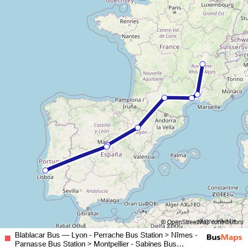 Blablacar Bus bus Line Map