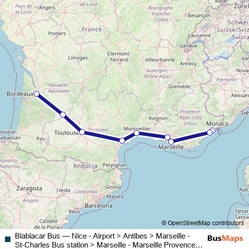 Blablacar Bus bus Line Map