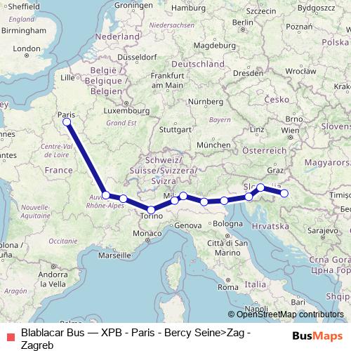 Blablacar Bus bus Line Map
