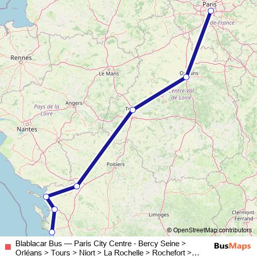 Blablacar Bus bus Line Map