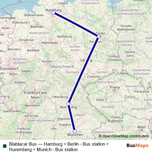 Blablacar Bus bus Line Map